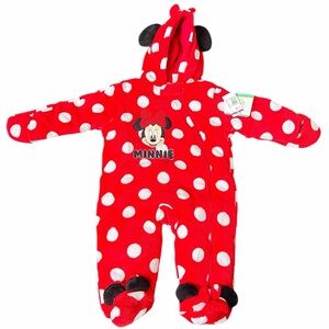 Disney Red and White Minnie Mouse Footie